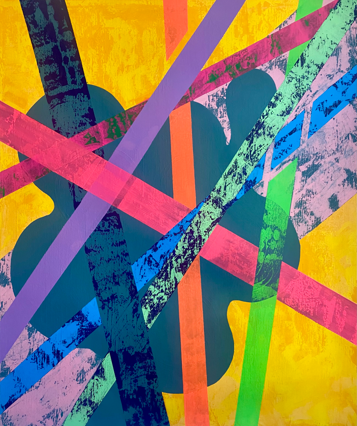 Aus der Serie Extended - Überschreiten durch Begrenzung Paul Olivier No. 48 Acryl auf Leinwand (190 x 160 cm) 2025