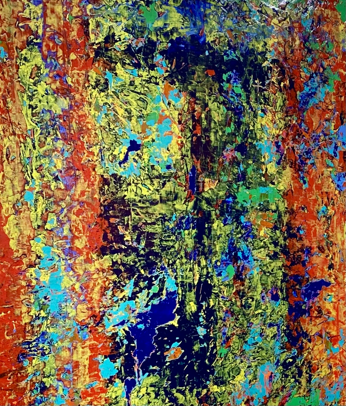 Aus der Serie Scratched - Freilegen durch Widerstände Paul Olivier No. 20 Acryl auf Leinwand (160 x 120 cm) 2022