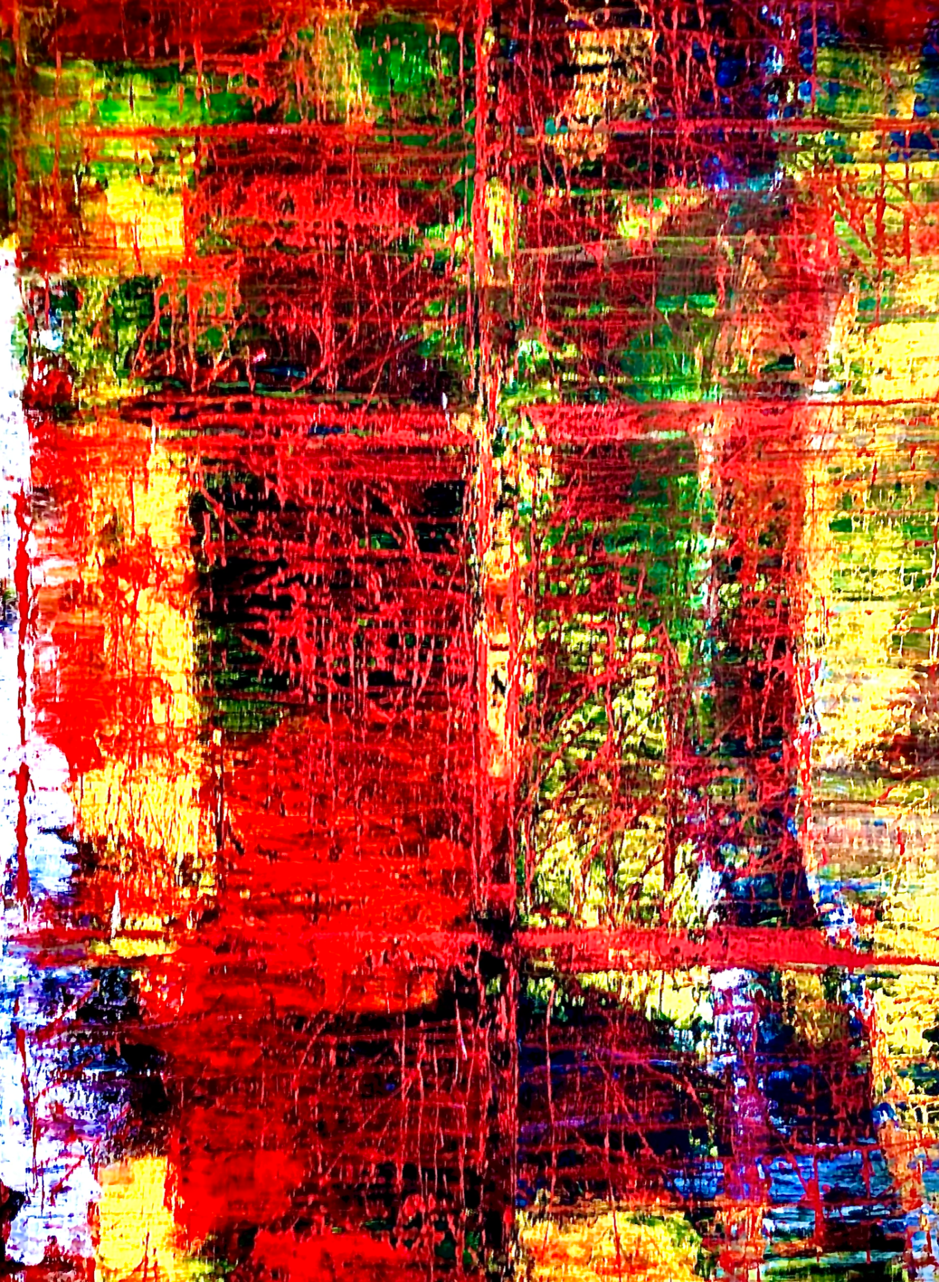Aus der Serie Scratched - Freilegen durch Widerstände Paul Olivier No. 6 Acryl und Spachtelmasse auf Leinwand (220 x 140 cm) 2020
