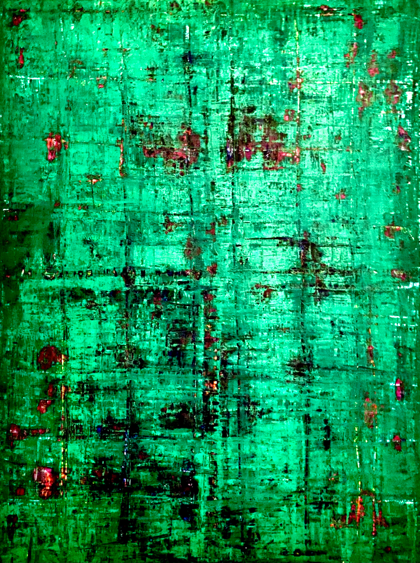 Aus der Serie Circulated - Komprimieren durch Gegensätze Paul Olivier No. 9 Acryl auf Leinwand (160 x 120 cm) 2022
